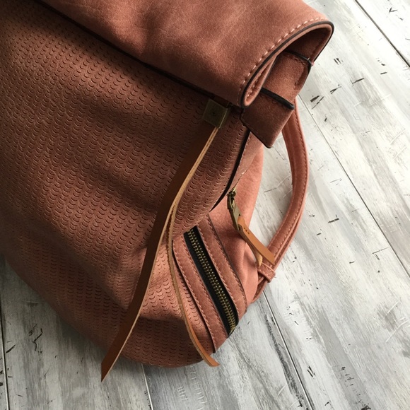 Vegan Leather BACK PACK NWT Dusty Rose Pink - Picture 5 of 7